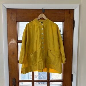 Yellow Button-Up Women's Blouse